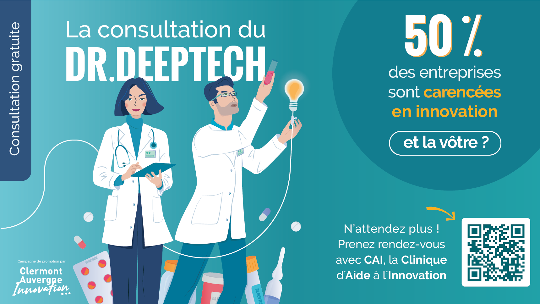 Clermont Auvergne Innovation lance : « La consultation du Dr. Deeptech
